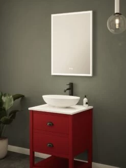 Slimline Tunable LED Illuminated Mirror With Demister