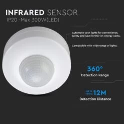 PIR Sensor, Surface Mounted, With Manual Override 9 PIR Sensor, Surface Mounted, With Manual Override -LED Downlights Store 1355 i1 309