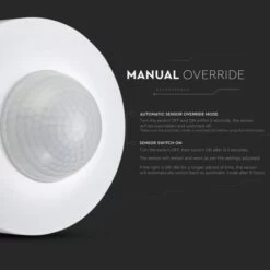 PIR Sensor, Surface Mounted, With Manual Override 12 PIR Sensor, Surface Mounted, With Manual Override -LED Downlights Store 1355 i4 313