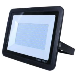 200w LED Floodlight In Black With Photocell Sensor Cool White