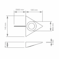 5 Pack - 230v, Mains Powered Triangle Under Cabinet Light -LED Downlights Store 230v triangle led cabinet light line art 1 1