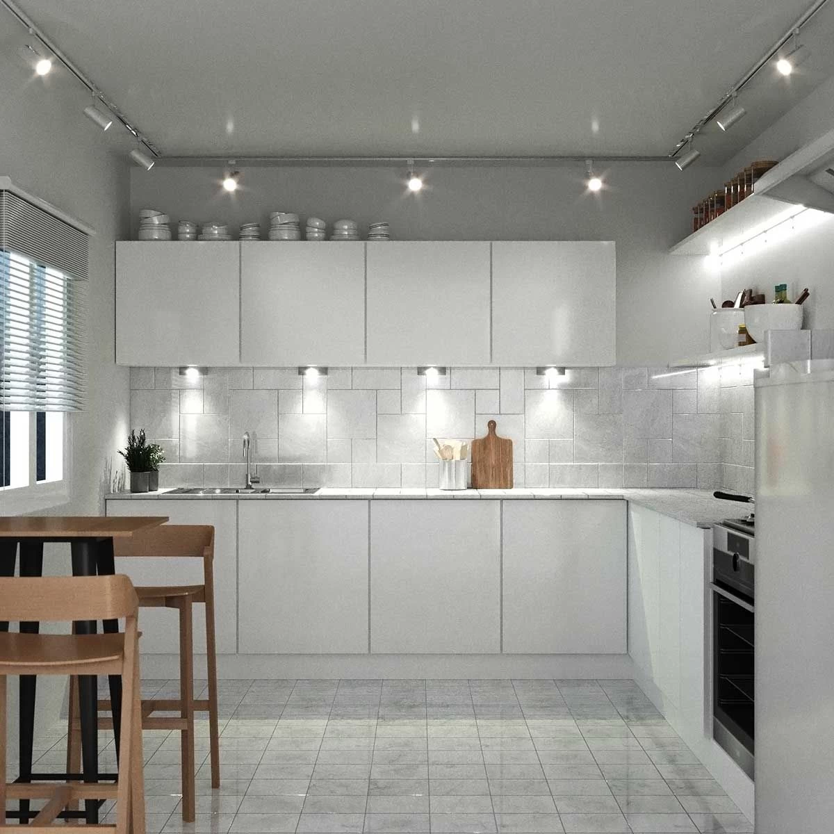 Mains Powered Triangle Under Cabinet Light, Brushed Chrome Finish 8 Mains Powered Triangle Under Cabinet Light, Brushed Chrome Finish - Image 8