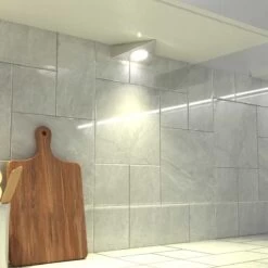 3 Pack - 230v Triangle Under Cabinet Light, Brushed Chrome Finish -LED Downlights Store 230v triangle led cabinet light warm white 1 1 2