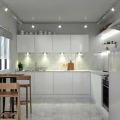 Mains Powered Triangle Under Cabinet Light, Brushed Chrome Finish 22 Mains Powered Triangle Under Cabinet Light, Brushed Chrome Finish -LED Downlights Store 230v triangle led cabinet light warm white 3 1