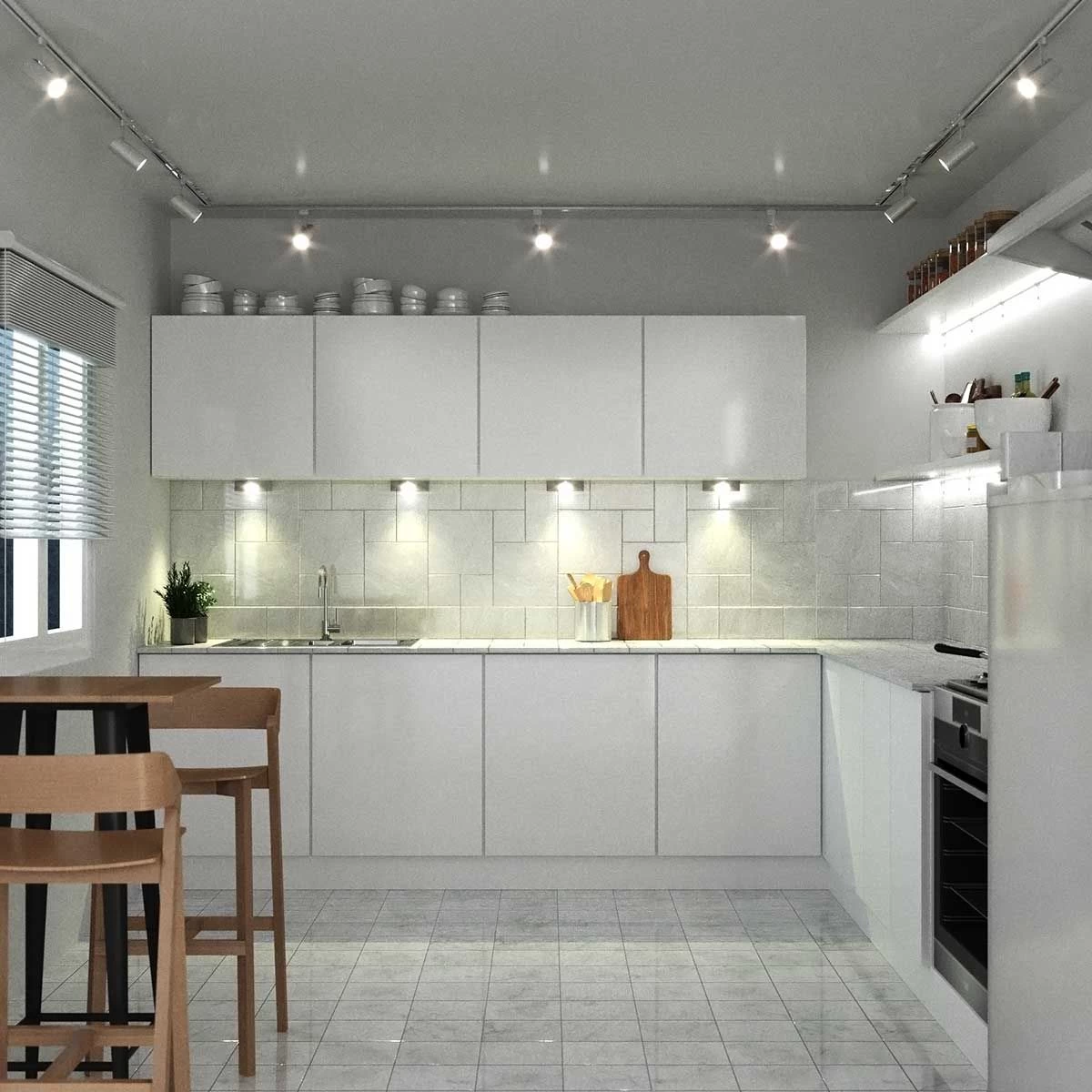 Mains Powered Triangle Under Cabinet Light, Brushed Chrome Finish 11 Mains Powered Triangle Under Cabinet Light, Brushed Chrome Finish - Image 11