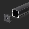 2m Surface Mounted Black Aluminium Profile Mounting Kit