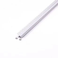 2m Silver Plaster-In LED Aluminium Profile, Recessed