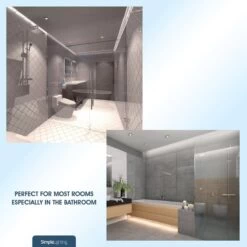 Pack Of 10 IP65 Shower Fire Rated Fixed Downlights In A Brushed Chrome Finish -LED Downlights Store 348024351 frss 05