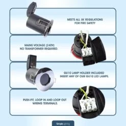 Pack Of 10 IP65 Fixed Shower Fire Rated Downlights In A Polished Chrome Finish 17 Pack Of 10 IP65 Fixed Shower Fire Rated Downlights In A Polished Chrome Finish -LED Downlights Store 349134775 frsc 3 1