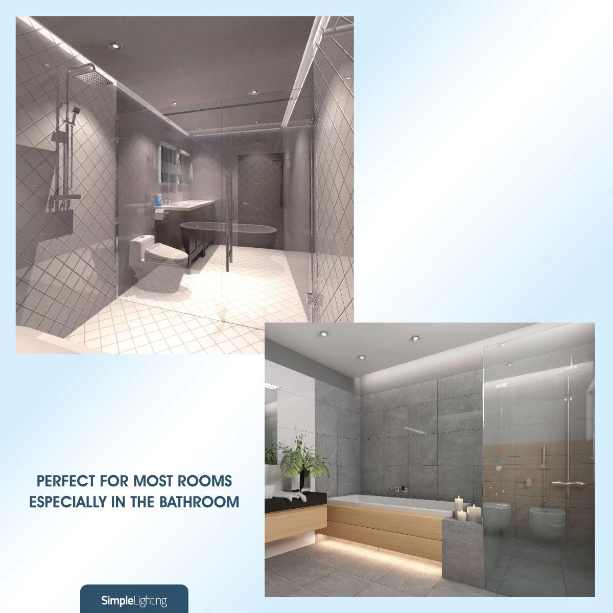 Pack Of 10 IP65 Fixed Shower Fire Rated Downlights In A Polished Chrome Finish 6 Pack Of 10 IP65 Fixed Shower Fire Rated Downlights In A Polished Chrome Finish - Image 6