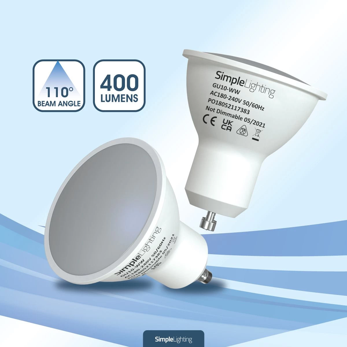 Pack Of 25 5w Dimmable GU10 LED Bulbs In Cool, Natural Or Warm White Light 5 Pack Of 25 5w Dimmable GU10 LED Bulbs In Cool, Natural Or Warm White Light - Image 5