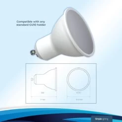 50 Pack GU10 LED Bulbs - 40w Replacement -LED Downlights Store 361536545 1687 50pk 2