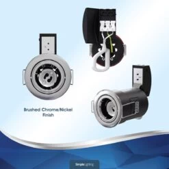 Pack Of 25 GU10 Tilt Fire Rated Downlights With A Brushed Chrome Finish -LED Downlights Store 373921425 frts 3 1