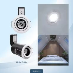 Pack Of 25 Die-Cast Tilt GU10 Fire Rated Downlights With A White Finish 19 Pack Of 25 Die-Cast Tilt GU10 Fire Rated Downlights With A White Finish -LED Downlights Store 373932683 frtw 3 1