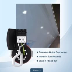 Pack Of 10 Die-Cast GU10 Fire Rated Tilt Downlights With A White Finish -LED Downlights Store 373932694 frtw 5