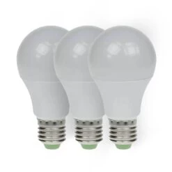 3 Pack - 7w E27 Screw LED Bulb, Dimmable Warm White