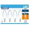 4 Pack - 4w LED Candle Bulbs 6000K Cool White E14
