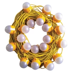 50m LED Festoon Kit/Work Lights, 110v, 100w & IP44