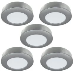 Pack Of 5 - No Dot Design - Surface Mounted LED Under Cabinet Light - Ultra-High Brightness & 15w Driver