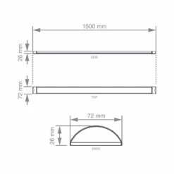 5 Foot, 1500mm LED Batten 43w 4000K / 6500K Natural Or Cool White 21 5 Foot, 1500mm LED Batten 43w 4000K / 6500K Natural Or Cool White -LED Downlights Store 668 linedraw