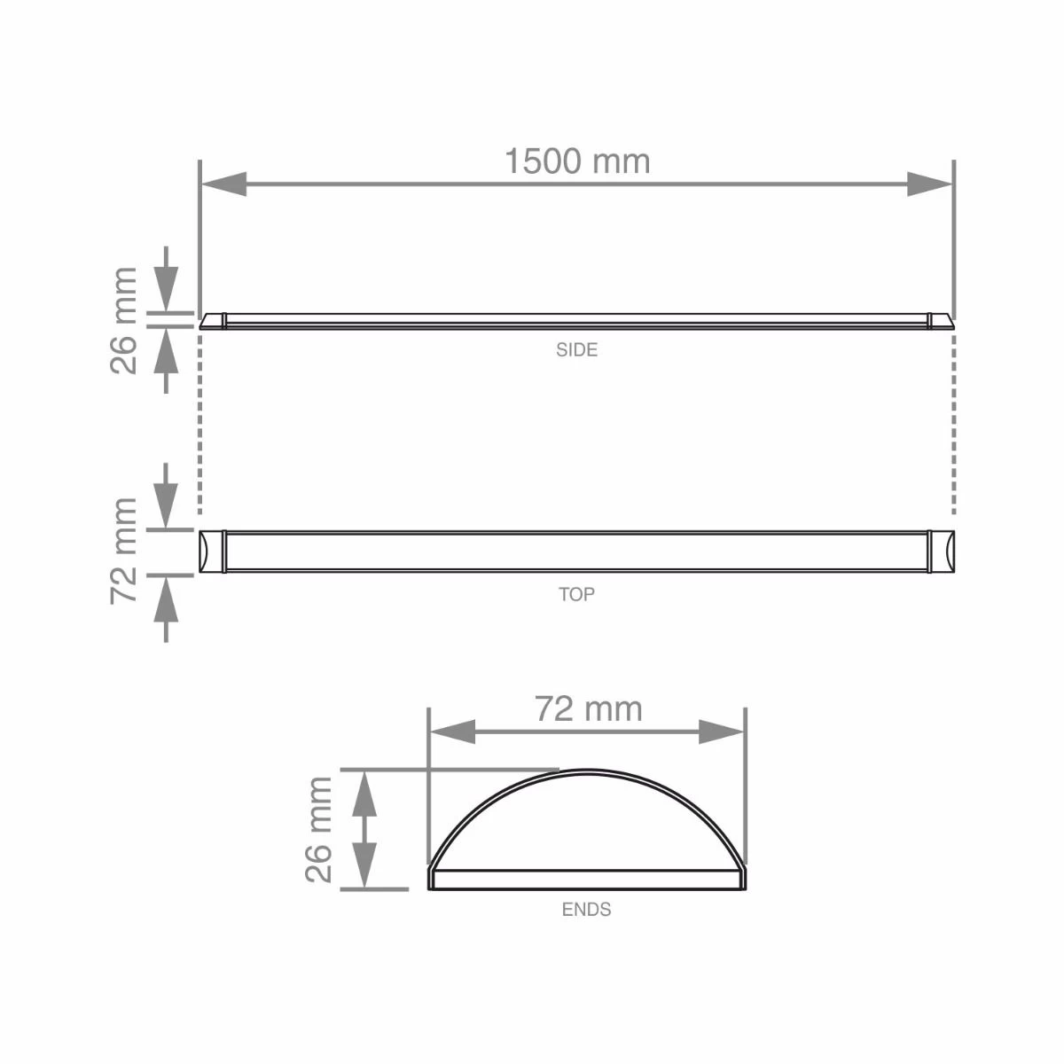 5 Foot, 1500mm LED Batten 43w 4000K / 6500K Natural Or Cool White 11 5 Foot, 1500mm LED Batten 43w 4000K / 6500K Natural Or Cool White - Image 11