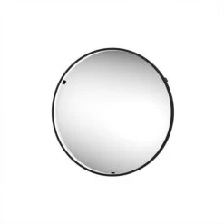 Aspect 600mm LED Bathroom Mirror, Matt Black With Demister Pad