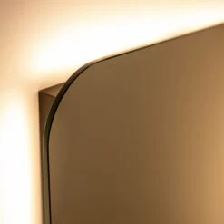 Harbour 800x500mm LED Bathroom Mirror, Black, With Shelf -LED Downlights Store 700x700 se30098p0 harbour cct warm