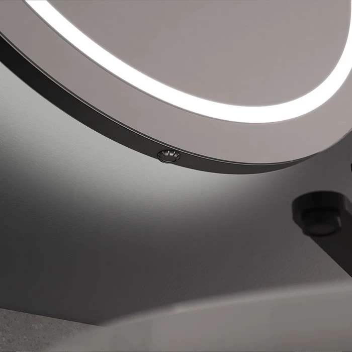 Ivy Two Sided Hanging Bathroom Mirror, Matt Black, Adjustable Height 3 Ivy Two Sided Hanging Bathroom Mirror, Matt Black, Adjustable Height - Image 3