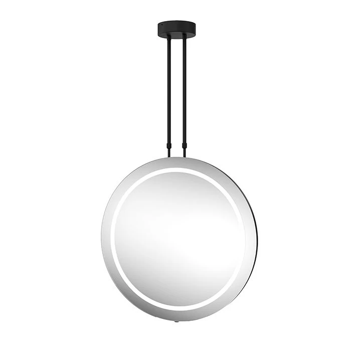 Ivy Two Sided Hanging Bathroom Mirror, Matt Black, Adjustable Height 4 Ivy Two Sided Hanging Bathroom Mirror, Matt Black, Adjustable Height - Image 4