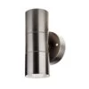 Twin IP44 Outdoor Stainless Steel Wall Light - GU10