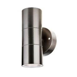 Twin IP44 Outdoor Stainless Steel Wall Light - GU10