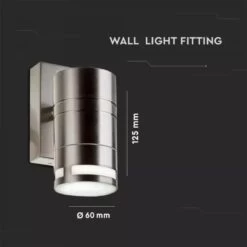 GU10 Wall Light Fitting, Stainless Steel, IP44 -LED Downlights Store 7505 4