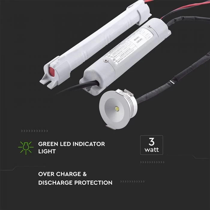 3w Small LED Emergency Downlight 3 3w Small LED Emergency Downlight - Image 3