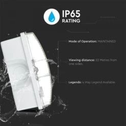 3w LED Emergency Bulkhead Light, Maintained/Non-Maintained -LED Downlights Store 8437 i2 18