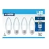 4 X Status 8w LED Candle Bulbs, E27 Screw Warm White