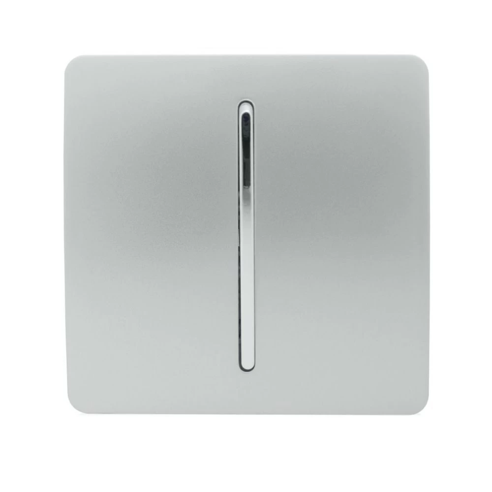 Trendi 1 Gang Intermediate Artistic Modern Glossy Screwless 10 Amp Rocker Light Switch Silver 1 Trendi 1 Gang Intermediate Artistic Modern Glossy Screwless 10 Amp Rocker Light Switch Silver