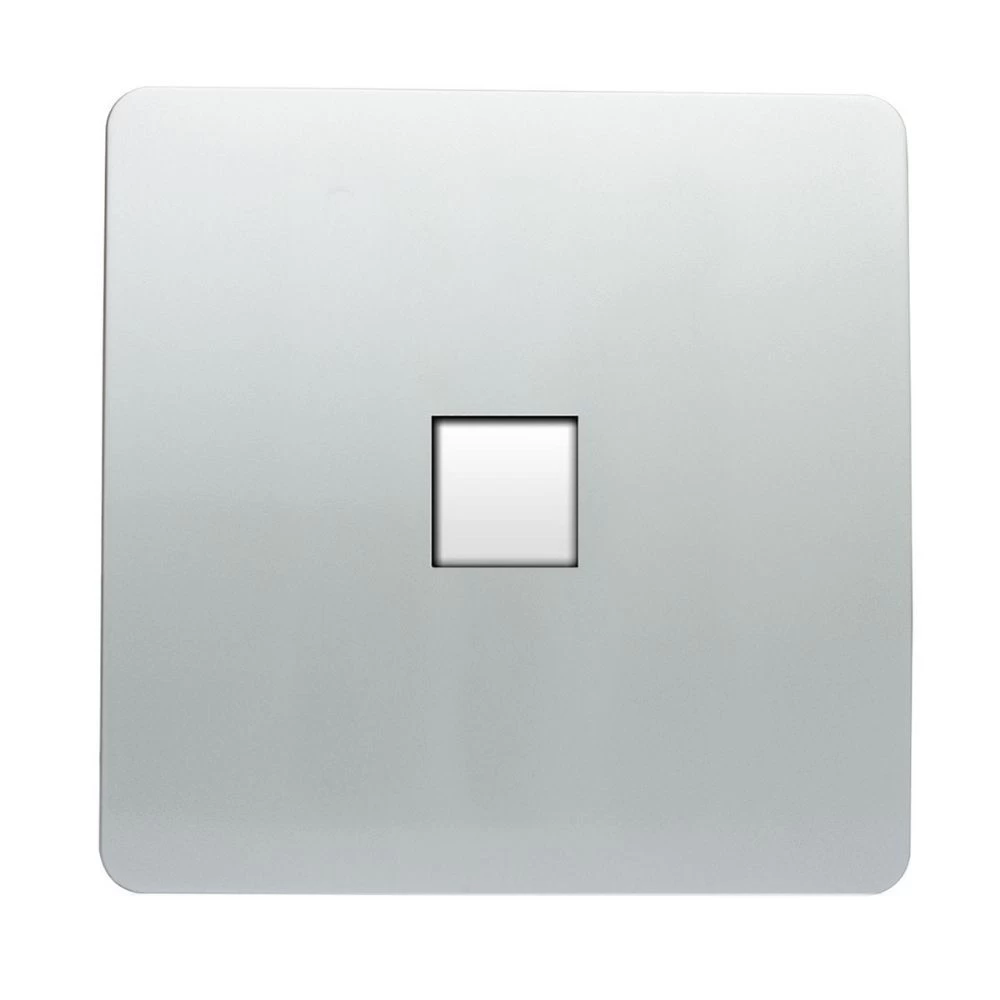 Trendi 1 Gang CAT 5 Or 6 Artistic Modern Glossy Screwless PC Socket Silver 1 Trendi 1 Gang CAT 5 Or 6 Artistic Modern Glossy Screwless PC Socket Silver