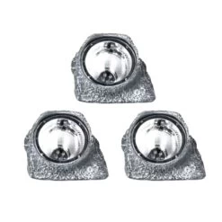 Pack Of 3 Augusta Solar LED Decorative Large Rock Light