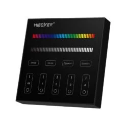 Wall Mounted RGB / RGBW, 4 Zone, Battery Powered, Black Front