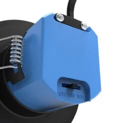 Pack Of 25 6w, Colour Adjustable Fire Rated Downlights, Matt Black -LED Downlights Store back of a 6w matt black led downlight 2