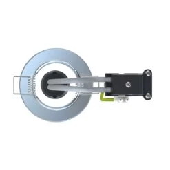 Pack Of 10 Recessed GU10 Spot Light In Brushed Chrome Finish 20 Pack Of 10 Recessed GU10 Spot Light In Brushed Chrome Finish -LED Downlights Store back view of a brushed chrome downlight 1