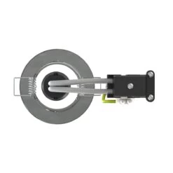 Pack Of 10 Recessed GU10 Spot Light In Chrome Finish -LED Downlights Store back view of a polished chrome downlight