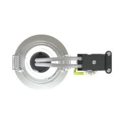 Pack Of 25 GU10 Downlight, Fixed Die Cast In A Brushed Chrome Finish 12 Pack Of 25 GU10 Downlight, Fixed Die Cast In A Brushed Chrome Finish -LED Downlights Store back view of a satin chrome downlight 1