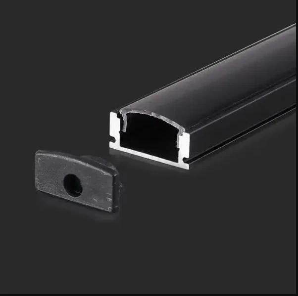 Surface Mounted Black Aluminium Profile 1 Surface Mounted Black Aluminium Profile