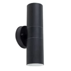 Black IP44 Outdoor Up/Down Wall Light