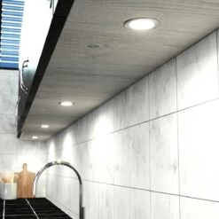 240v Mains LED Recessed Under Cupboard Light - Natural Or Warm White -LED Downlights Store cab 240v r nw ww lifestyle hq 4000k.effectsresult scene 2