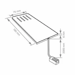 Black Recti Superslim 5w LED Cabinet Light -LED Downlights Store cab 5w b nw lst 008a line art