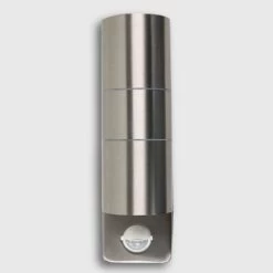 Twin Up/Down IP44 Outdoor PIR Sensor Wall Light -LED Downlights Store close up of wall light