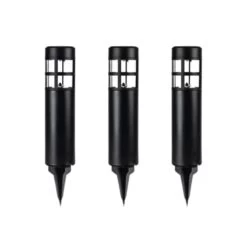 Pack Of 3 Coolah LED Solar Bollard Stake Lights