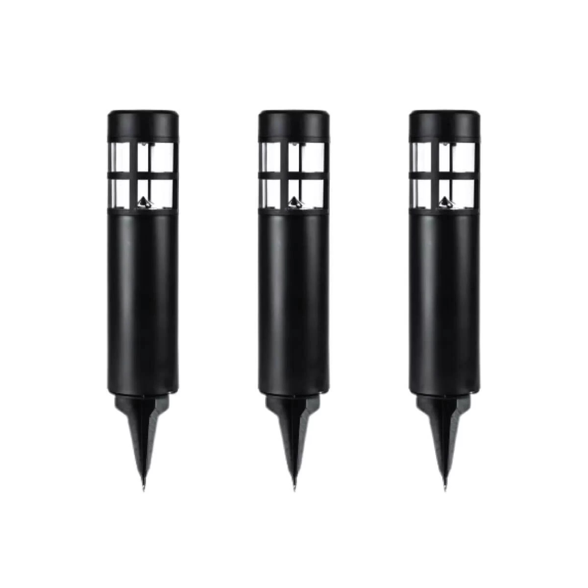 Pack Of 3 Coolah LED Solar Bollard Stake Lights 1 Pack Of 3 Coolah LED Solar Bollard Stake Lights